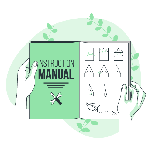 Illustratie van een installatiehandleiding voor tuinsanitair
